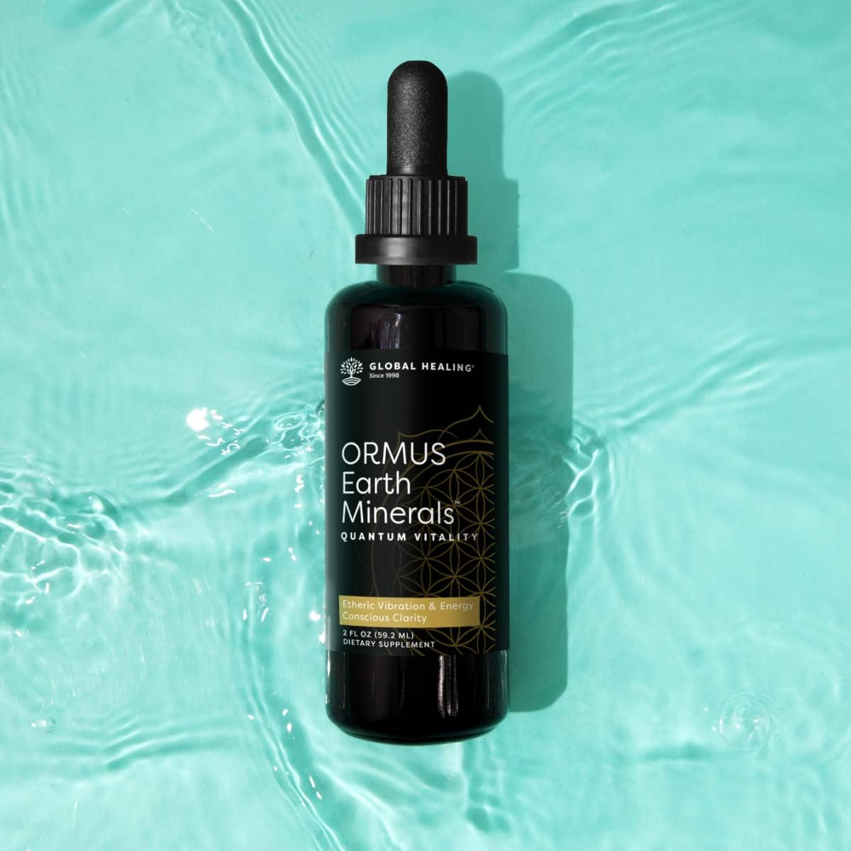 Global Healing Center ORMUS Earth Minerals - Liquid Gold, Platinum, Iridium Blend for Lucid Dreaming, Quantum Vitality and Mindful Meditation - More Bioavailable than Monoatomic Gold - 2 Fl Oz