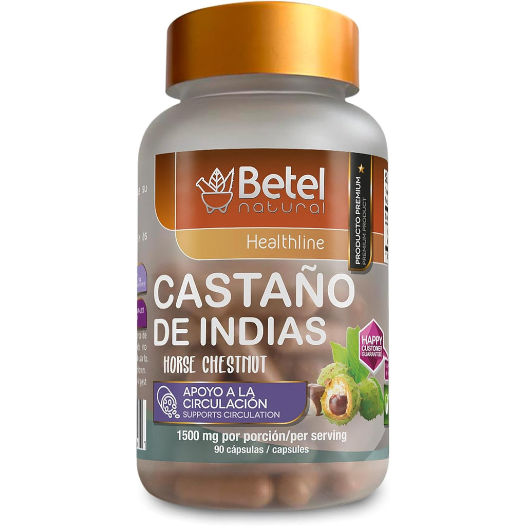 Betel Natural Premium Castano De Indias Para La Circulacion 1500 Mg - Horse Chestnut 90 Caps