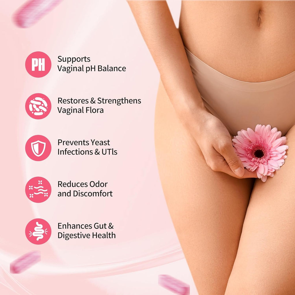 BAKAKOUL Vaginal Probiotic with Prebiotics & Lactobacillus Probiotic Blend Ph Balance for Women,Vaginal Health Supplement,Reduce Vaginal Odor & Vaginal Flora,100 Count (Pack of 1)