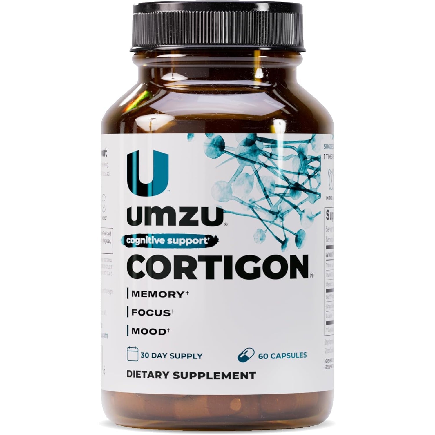 UMZU Cortigon Cortisol Support Supplement, 30 Day Supply – Natural Formula with Ginkgo Biloba, Phosphatidylserine, Vitamin B12 & B6 – Supports Healthy Stress Management, Mood, Focus & Cognitive Health