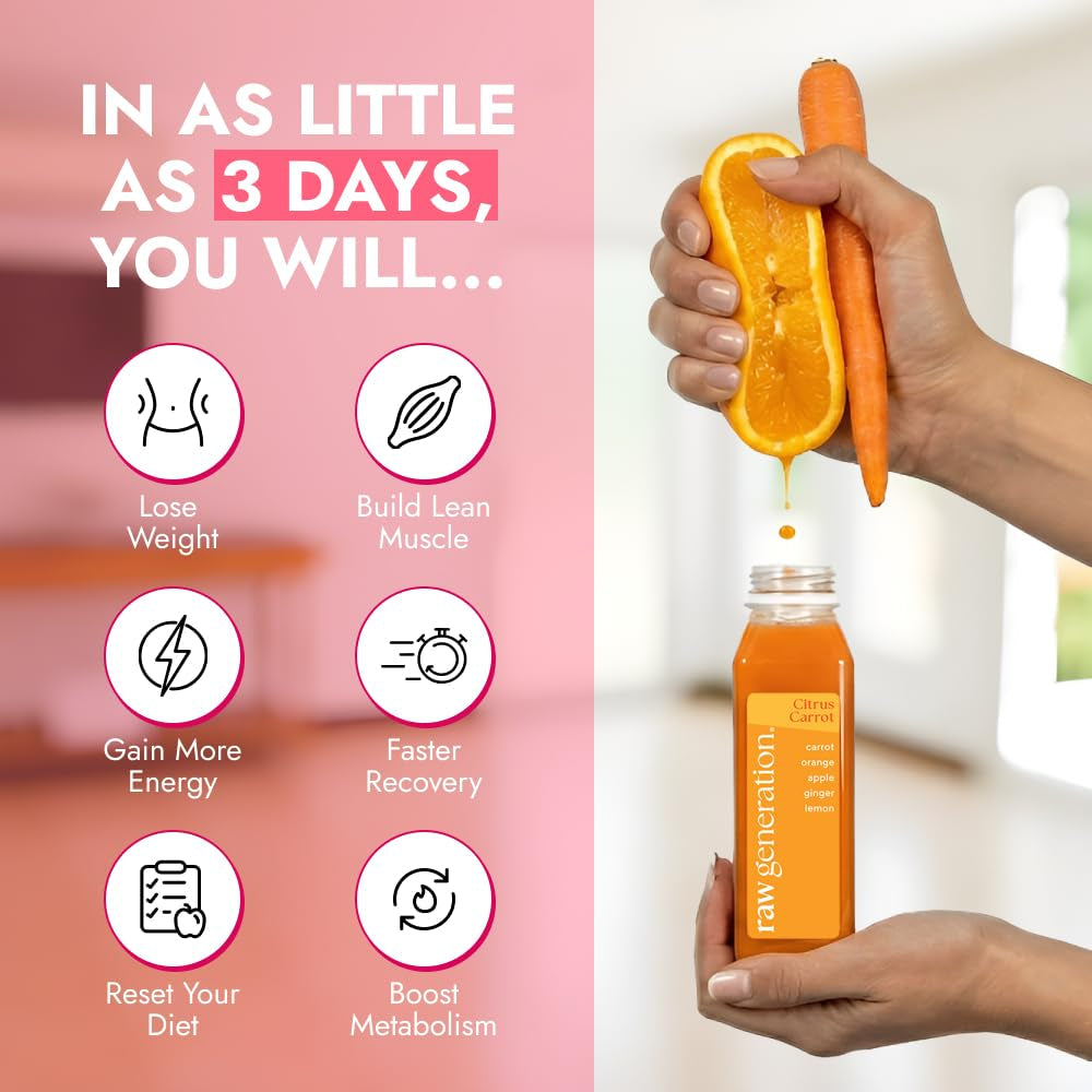 Raw Generation Protein Juice Cleanse (10-Day) – Juice & Smoothie Cleanse for Lean Muscle and Weight Loss | Workout Support, Reduced Bloating & Energy Boost