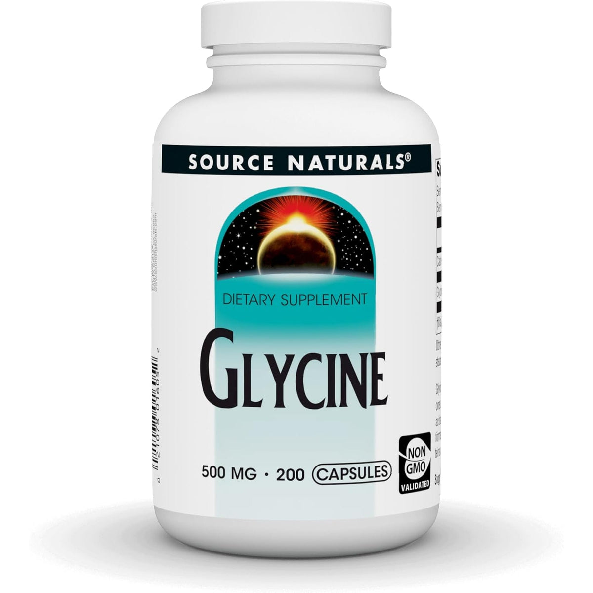Source Naturals Glycine, Dietary Supplement - 500 Mg - 200 Capsules
