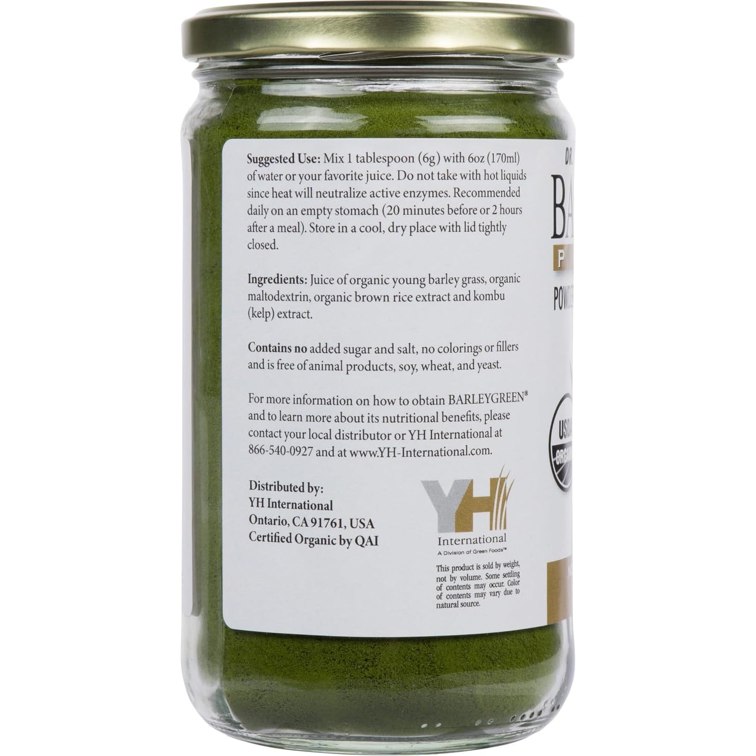 Dr. Hagiwara'S Original Premium W/Kelp - Organic Barley Grass Juice Powder 8.5Oz (240G) - 40 Servings