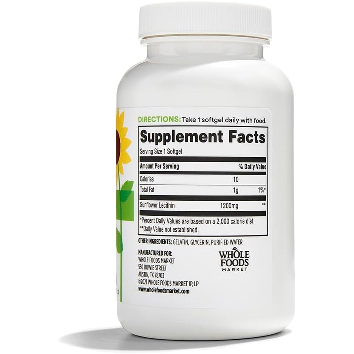 365 by Whole Foods Market, Sunflower Lecithin, 90 Ct