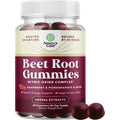 Flow Boosting Beet Root Gummies - Invigorating Beet Gummies for Adults Nitric Oxide Energy & Heart Health Support with Grapeseed Pomegranate & Vitamin B12 - Vegan Non-Gmo & Gluten Free - 60 Count