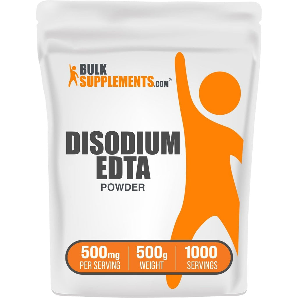 Bulksupplements.Com Disodium EDTA Powder - EDTA Disodium Salt, Food Additive - Food Grade, Pure, & Gluten Free, 500Mg per Serving, 500G (1.1 Lbs) (Pack of 1)