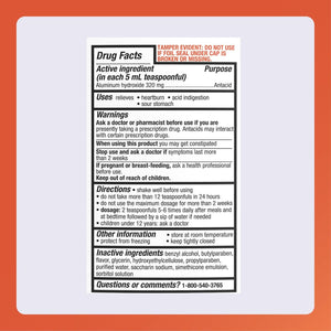 Rugby 320 Mg Aluminum Hydroxide Gel, USP - Antacid Liquid - Upset Stomach, Acid Indigestion, and Heartburn Relief - Sugar-Free - Mint Flavored - 16 Fl. Oz. (1 Pack)
