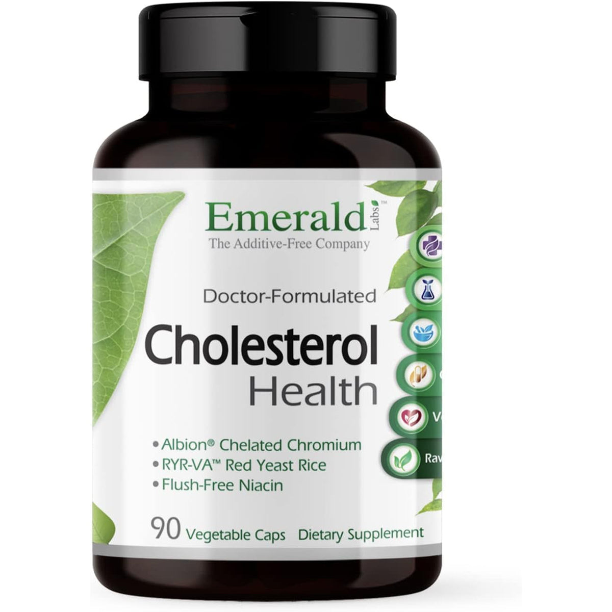 Emerald Labs Cholesterol Health - Featuring Coq10, Flush-Free Niacin, RYR-VA, and Garlic for Heart and Circulatory Support - 90 Vegetable Capsules