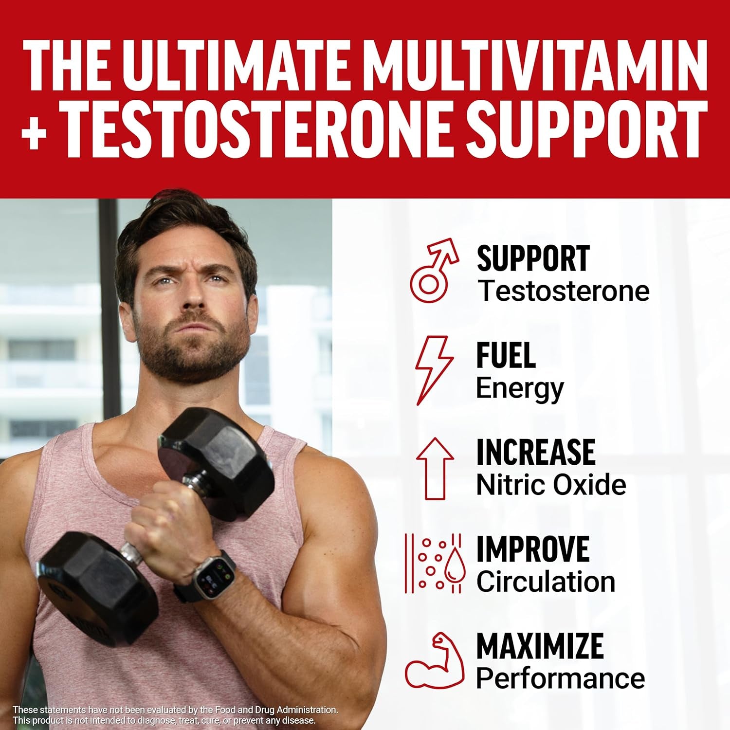 Force Factor Test X180 Multivitamin, Testosterone Support Multivitamin for Men with 50+ Nutritional Ingredients & 13 Essential Vitamins to Help Support Muscle, Strength, Energy & Vitality, 120 Tablets