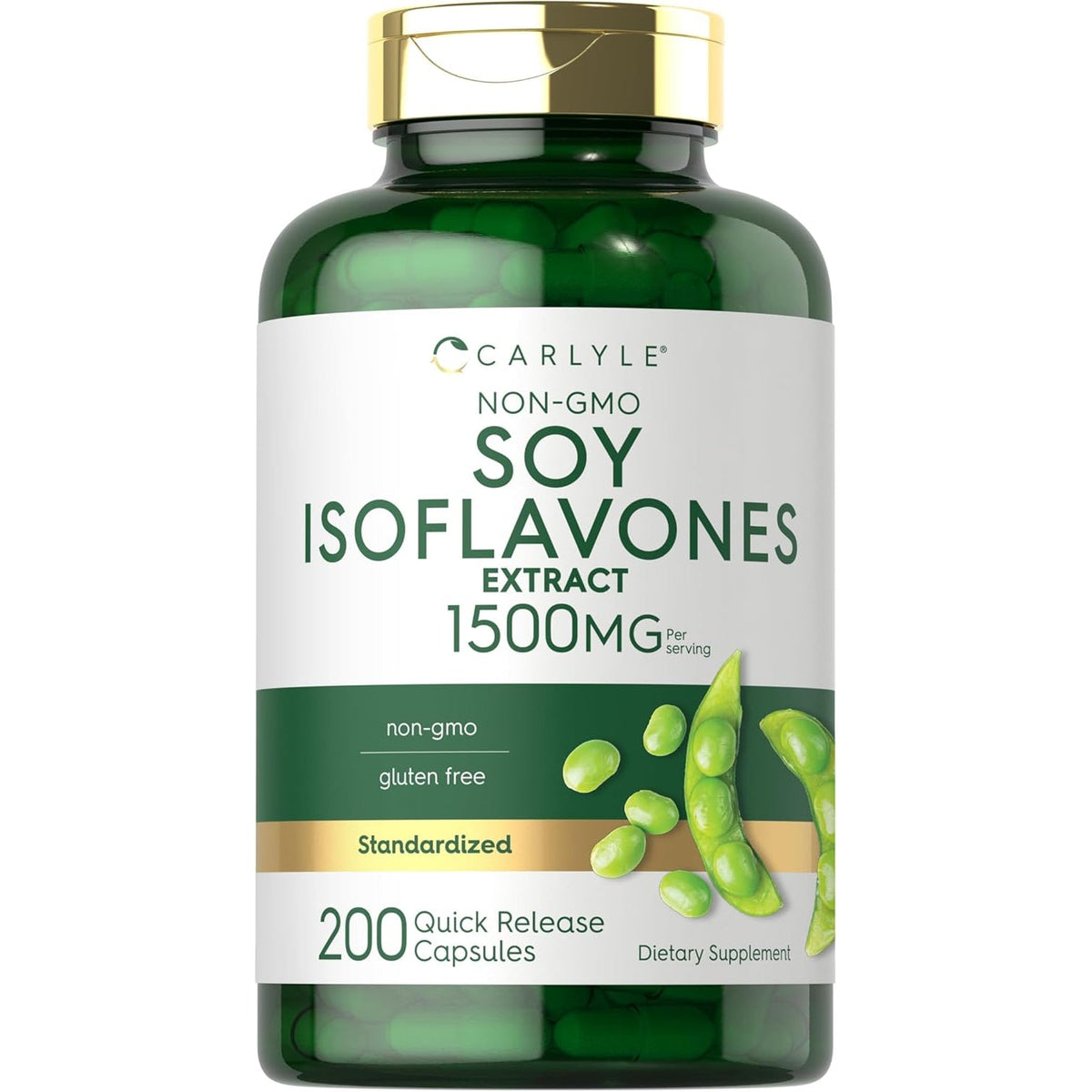 Carlyle Soy Isoflavones Supplement | 200 Capsules | Non-Gmo and Gluten Free Formula for Men and Women