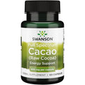 Swanson Full Spectrum Cacao (Raw Cocoa) - Herbal Supplement Promoting Mild Energy Support - Traditional Whole Fruit Formula - (60 Capsules, 400Mg Each)