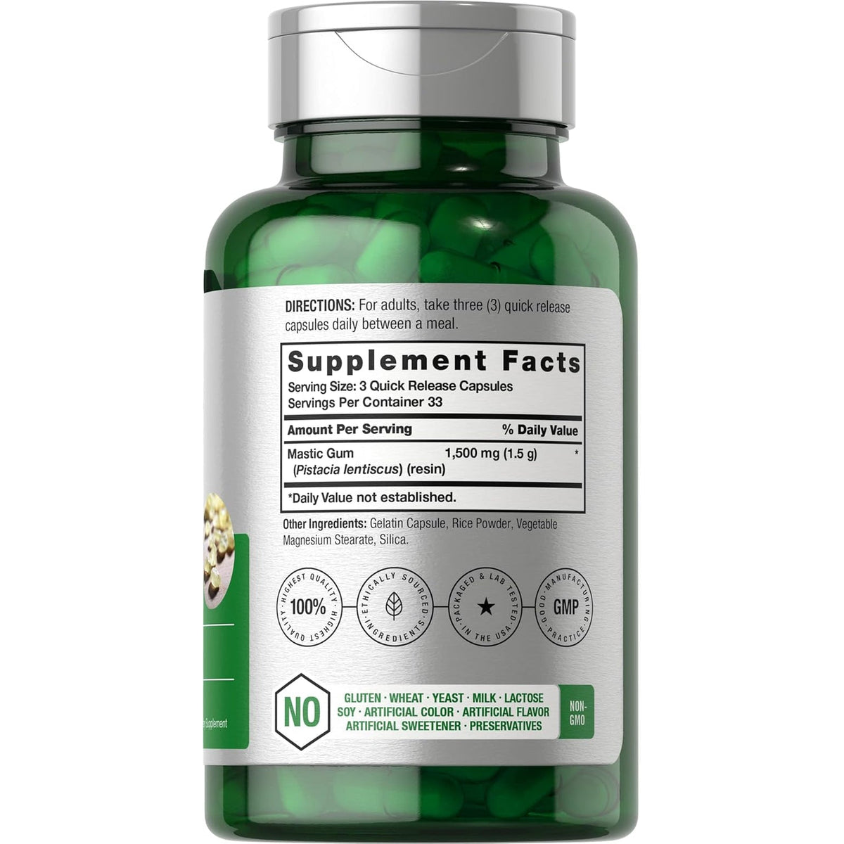 Horbäach Mastic Gum | 1500Mg | 100 Capsules | Non-Gmo & Gluten Free Supplement