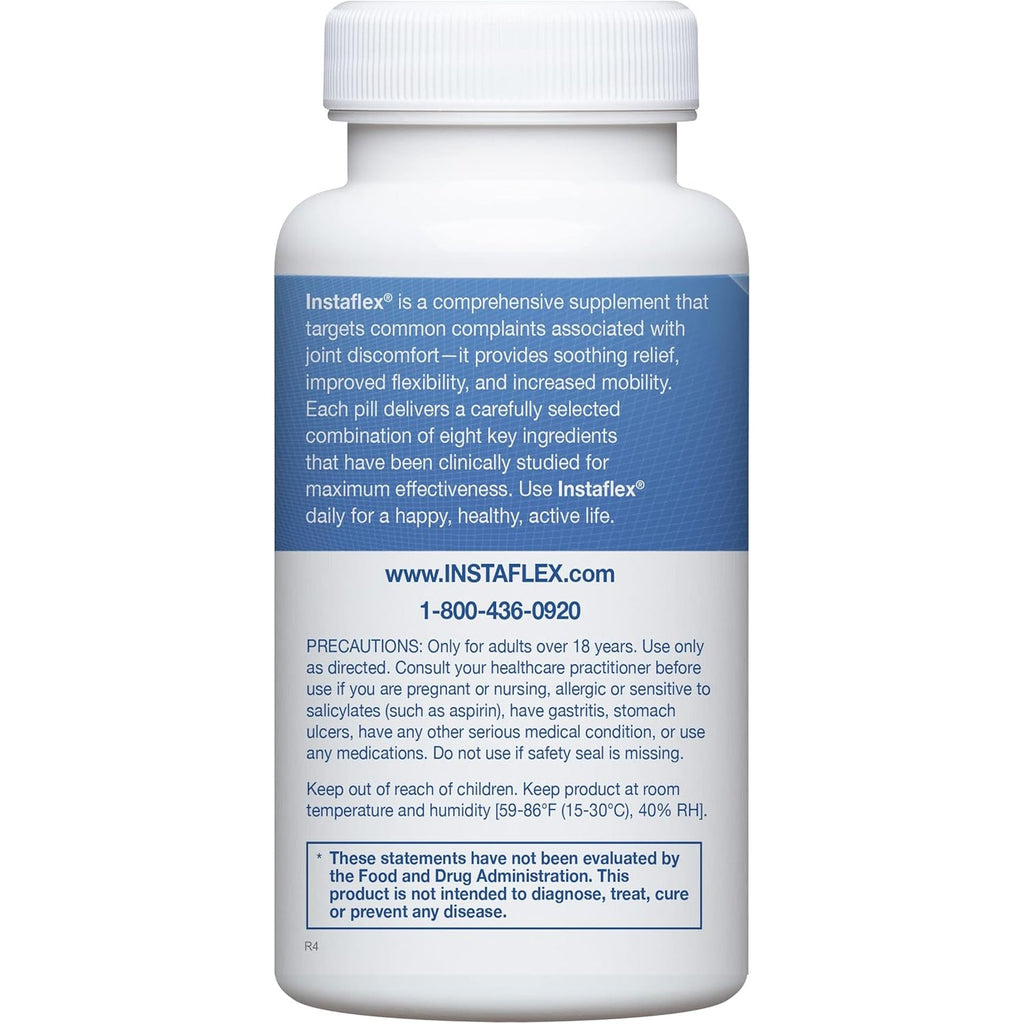 Instaflex Joint Support Supplement for Men and Women - Glucosamine, MSM, White Willow, Turmeric, Ginger, Cayenne, Hyaluronic Acid - 90 Capsules