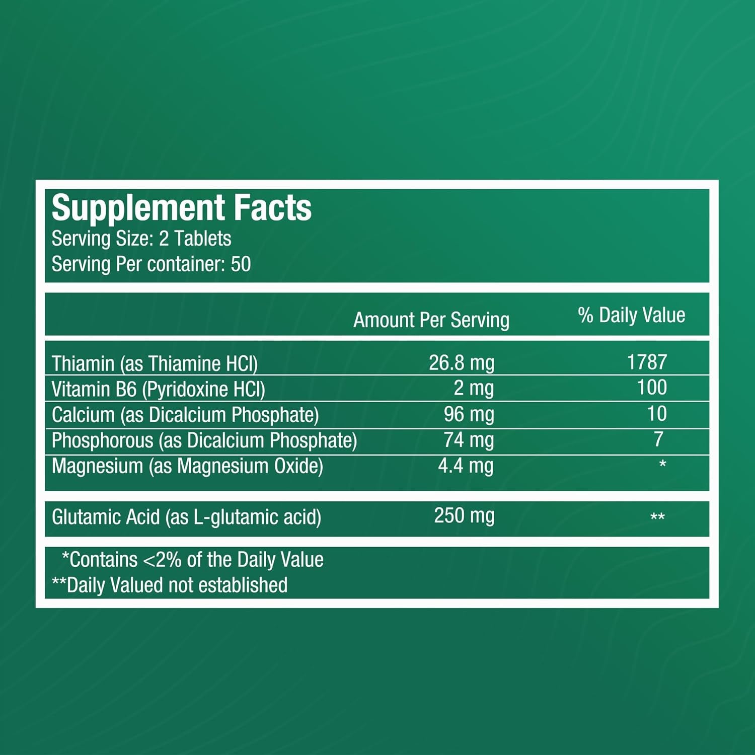 Brain Supplement with Vitamin B6 & Thiamine for Memory, Focus and Cognitive Support | High-Dose B Vitamins for Nervous System Brain Health, Daily Formula for Adults, 100 Tablets (1-Pack)