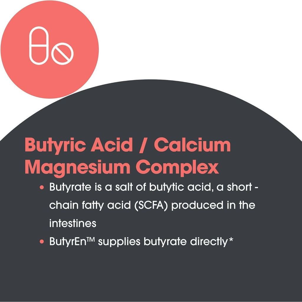 ARG Butyren Colon Lining Nutrition - Supports Gut and Colon Health - Digestive Support - Delivers 200 Mg - Vegetarian & Hypoallergenic - 100 Servings - 100 Delayed-Release Capsules