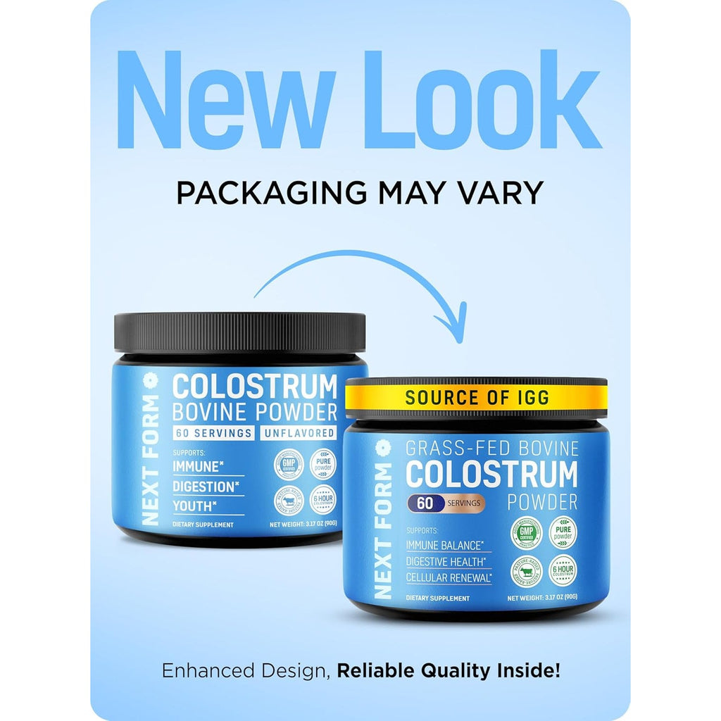 Bovine Colostrum Powder for Women &Men Source of Igg & Iga Grass-Fed, Pure Bovine Colostrum for Gut Health, Immune Support, Muscle Recovery & Wellness, Unflavored - 3.17 Oz - 60 Servings (Made in USA)