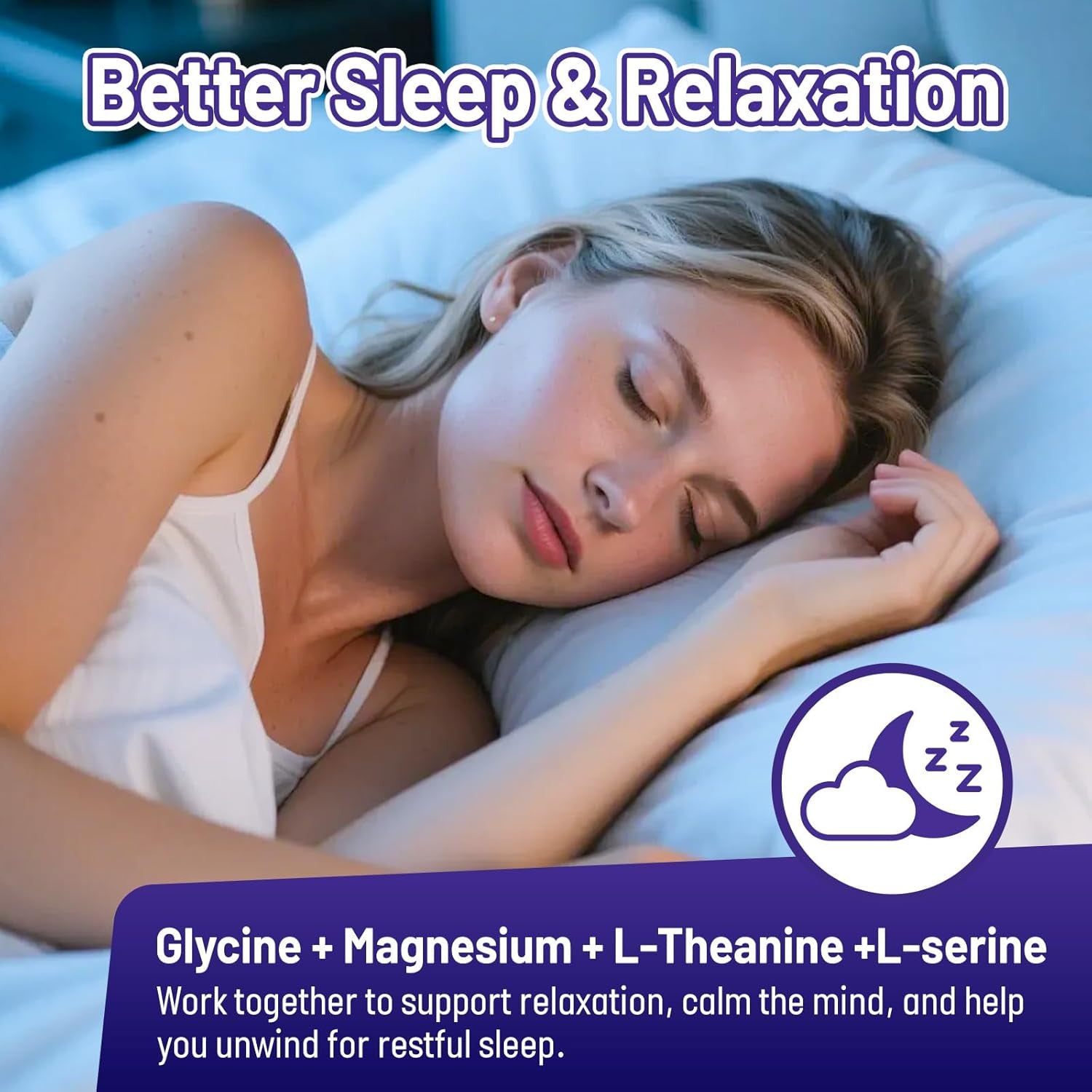 Liposomal Glycine Supplements for Sleep, 1.5/3G Glycine Liquid Drops with Magnesium, L-Theanine & L-Serine | plus NAC & L-Alanine for Liver & Cellular Health, Vegan, Blueberry, 2 Fl Oz