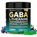 GABA Gummies 500Mg Sugar-Free Calm Gummies with L Theanine, Ashwagandha, Magnesium, Vitamins D3, B6, Melatonin-Free for Calm, Mood, Zzz, GABA Supplement for Adult, Blueberry 60 Count (Pack of 1)
