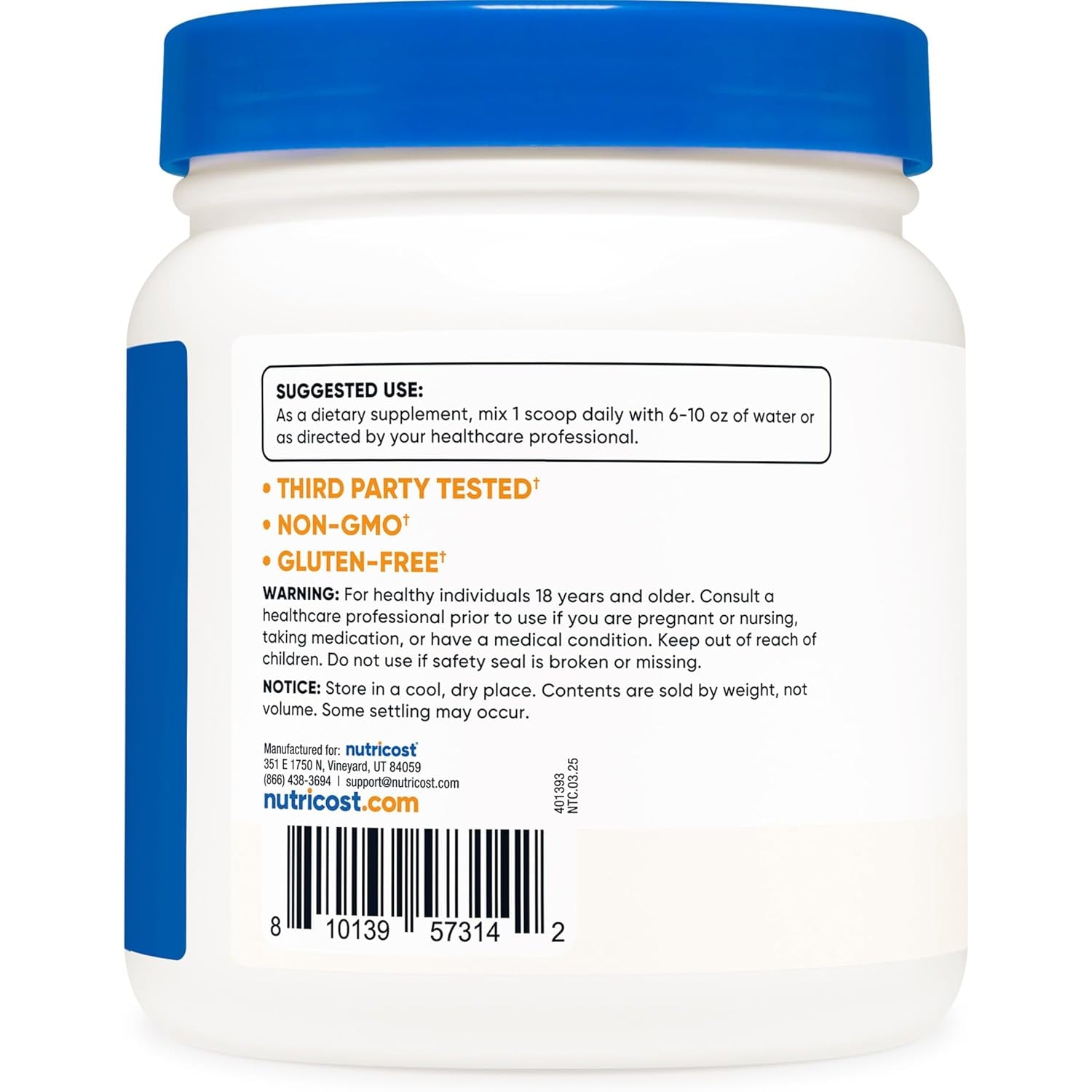 Nutricost Pure MSM Powder 500 Grams (Methylsulfonylmethane)