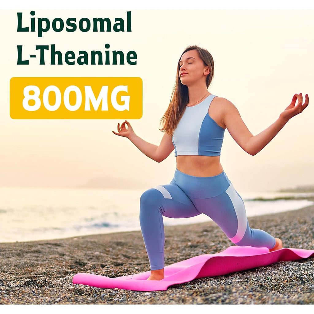 Vivaravida L-Theanine 800Mg Supplement with GABA and Magnesium Glycinate - Natural Compound, Sleep and Relaxation (60 Softgels)