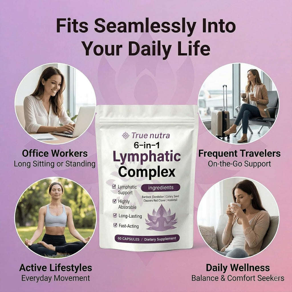 True Nutra Lymphatic Complex,True Nutra Lymphatic Complex 6 in 1,Vegan · Non-Gmo.60 Soft Capsules (1Pcs)