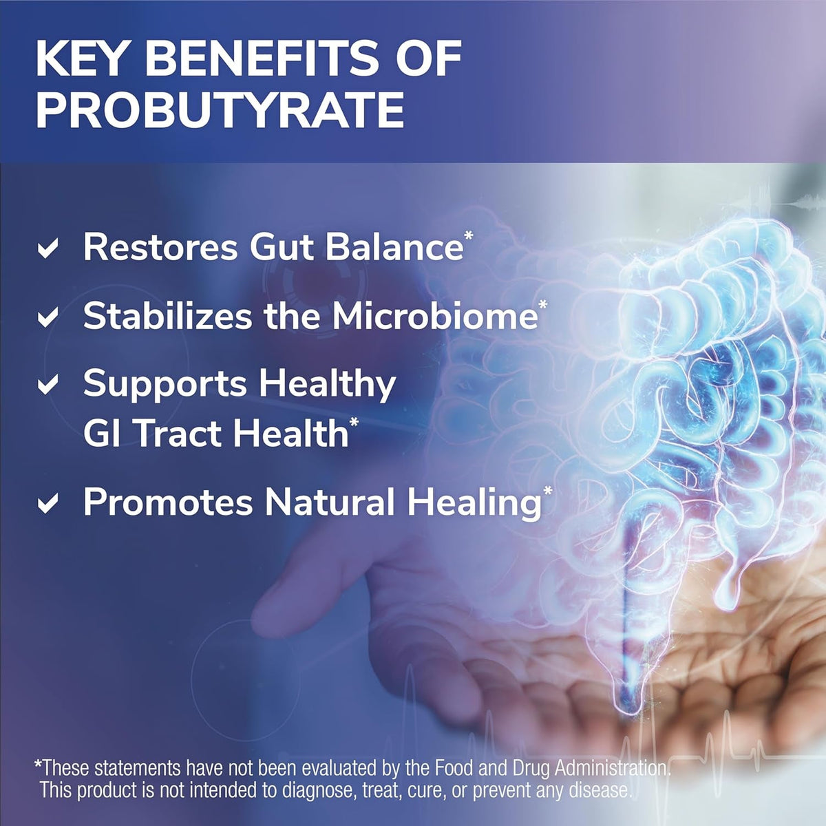 Tesseract Medical Research Probutyrate Gut Health Supplement, Butyric Acid Complex, Gastrointestinal Support Supplement, Helps Restore Balance to Stabilize Gut Microbiome, 600Mg (120 Capsules)
