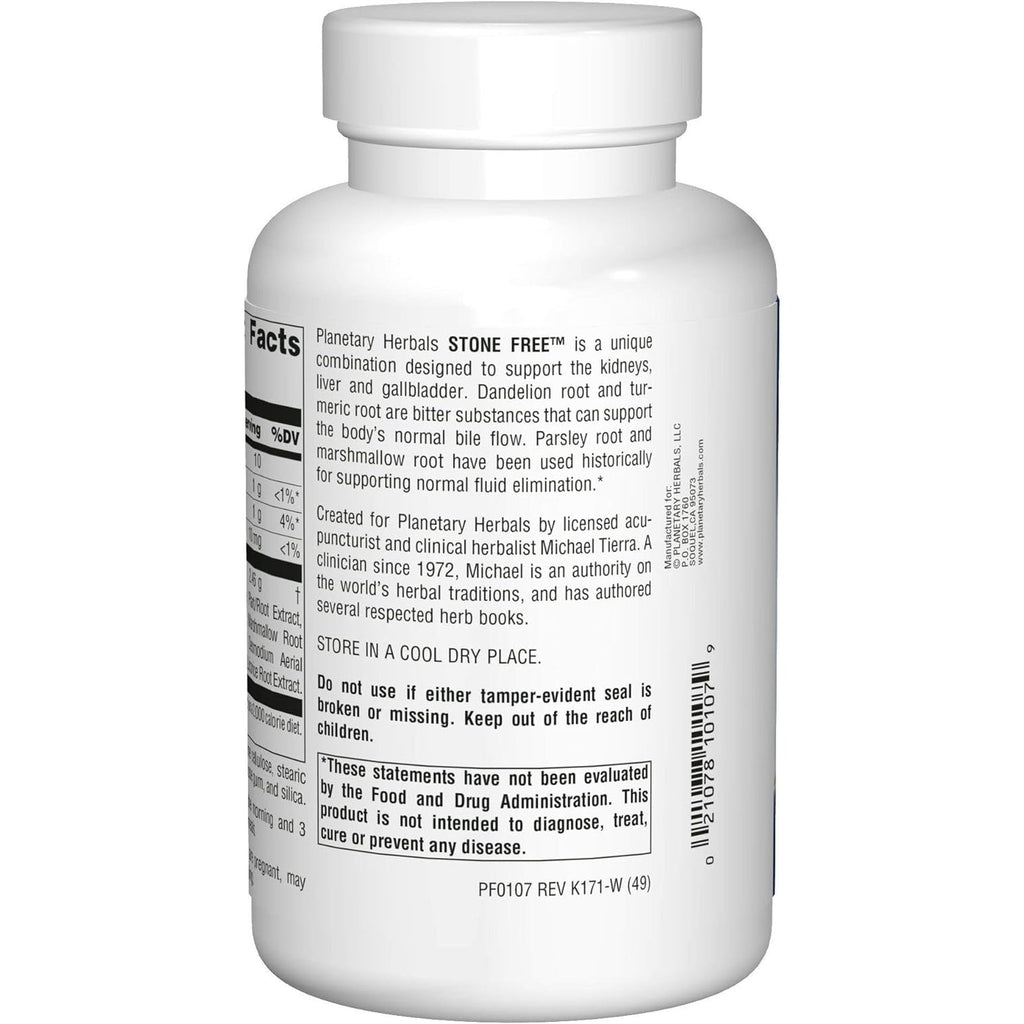 Planetary Herbals Stone Free 820 Mg Herbal Support for Kidney and Gallbladder 180 Tablet
