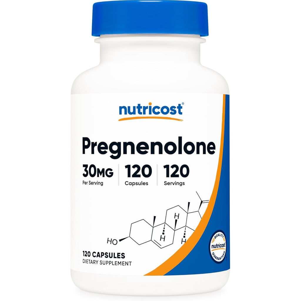 Nutricost Pregnenolone 30Mg, 120 Capsules - Non-Gmo, Gluten Free, Vegetarian Capsules