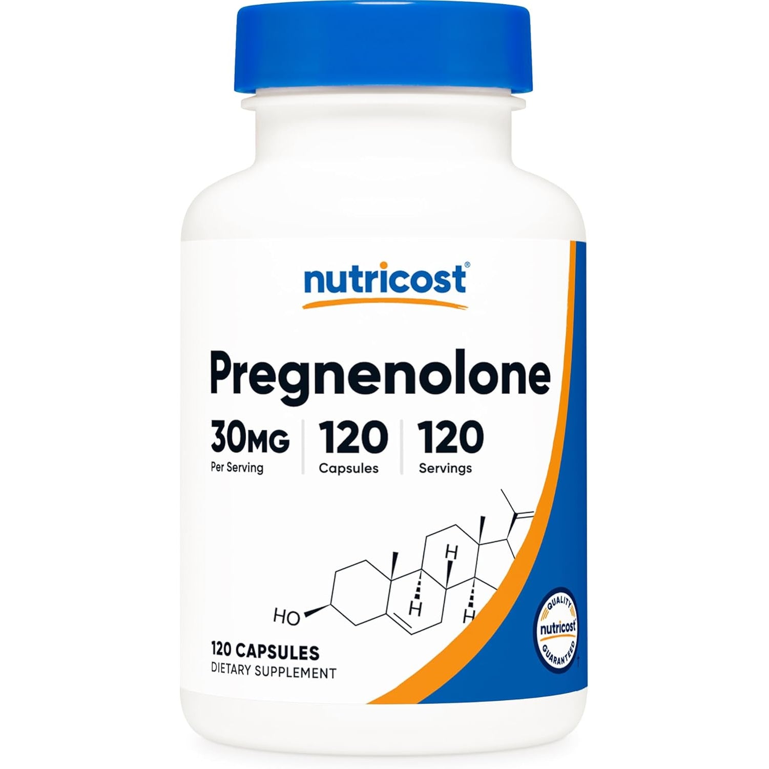 Nutricost Pregnenolone 30Mg, 120 Capsules - Non-Gmo, Gluten Free, Vegetarian Capsules
