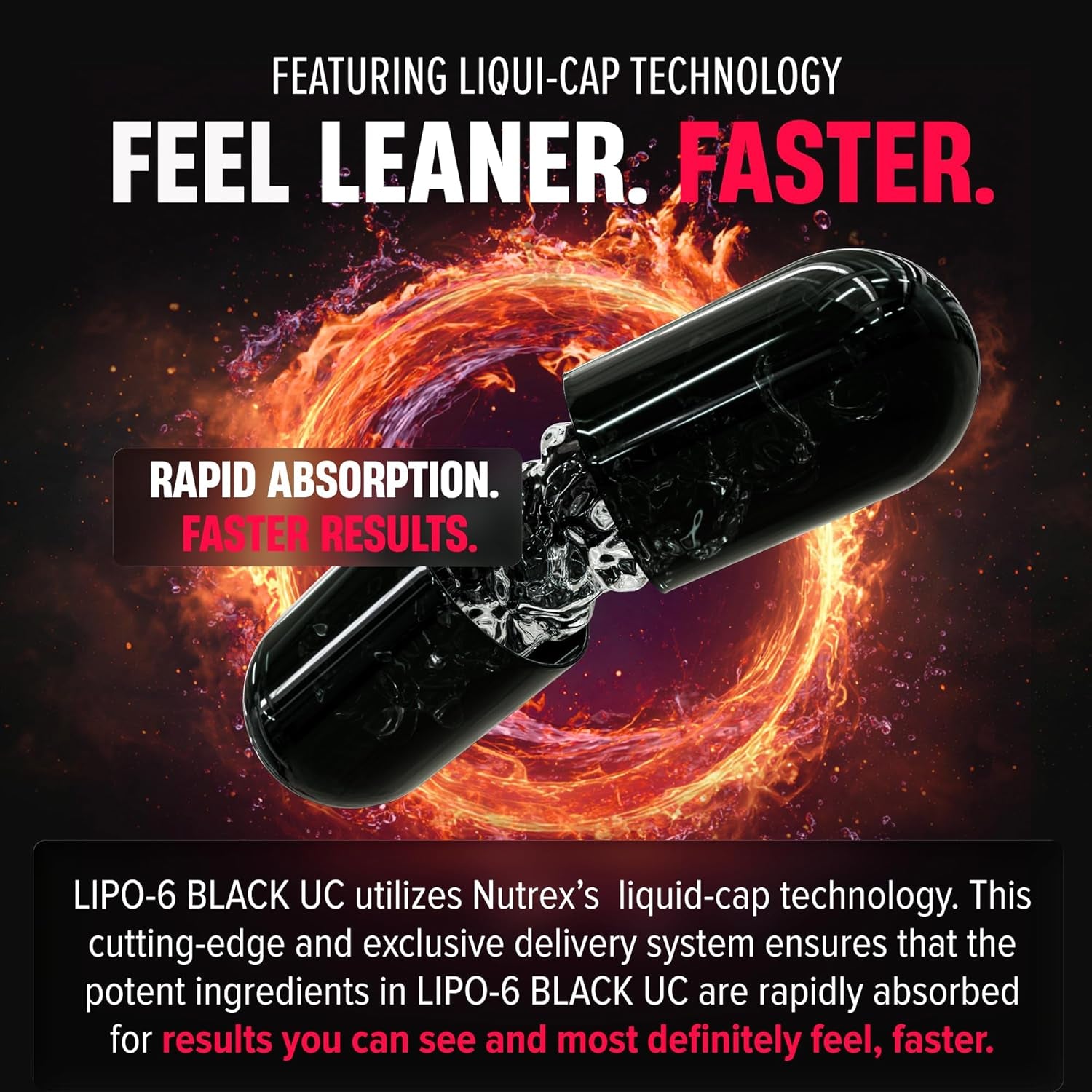 Nutrex Lipo-6 Black Max Strength Fat Burner - Fast Acting Energy, Weight Loss Diet Pills – Appetite Suppressant, Metabolism Booster - 120 Capsules