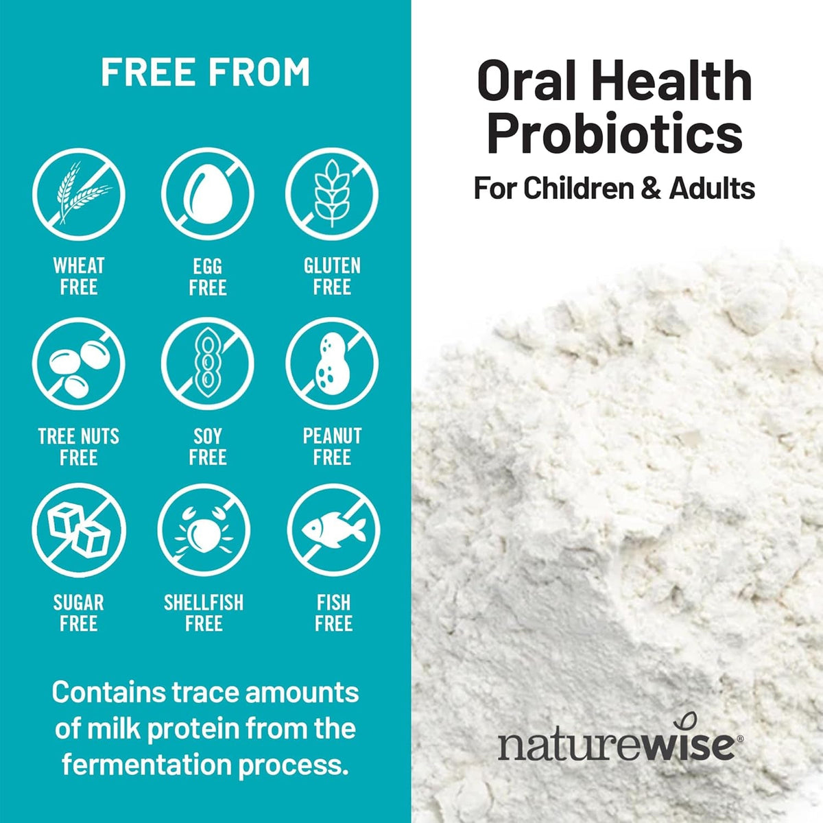 Naturewise Oral Probiotics for Mouth Bad Breath - Chewable Sugar-Free Mint - Lactobacillus Reuteri Chewable - Oral Probiotics for Kids & Adults - Non-Gmo USA Manufactured - 60 Count[60-Day Supply]