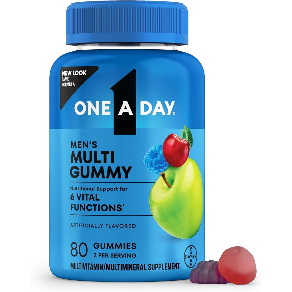One a Day Mens Multivitamins Gummies – Multivitamin for Men with Vitamin D, Zinc, Folic Acid, Chewable Vitamin Gummies, Physical Energy Support 80 Count