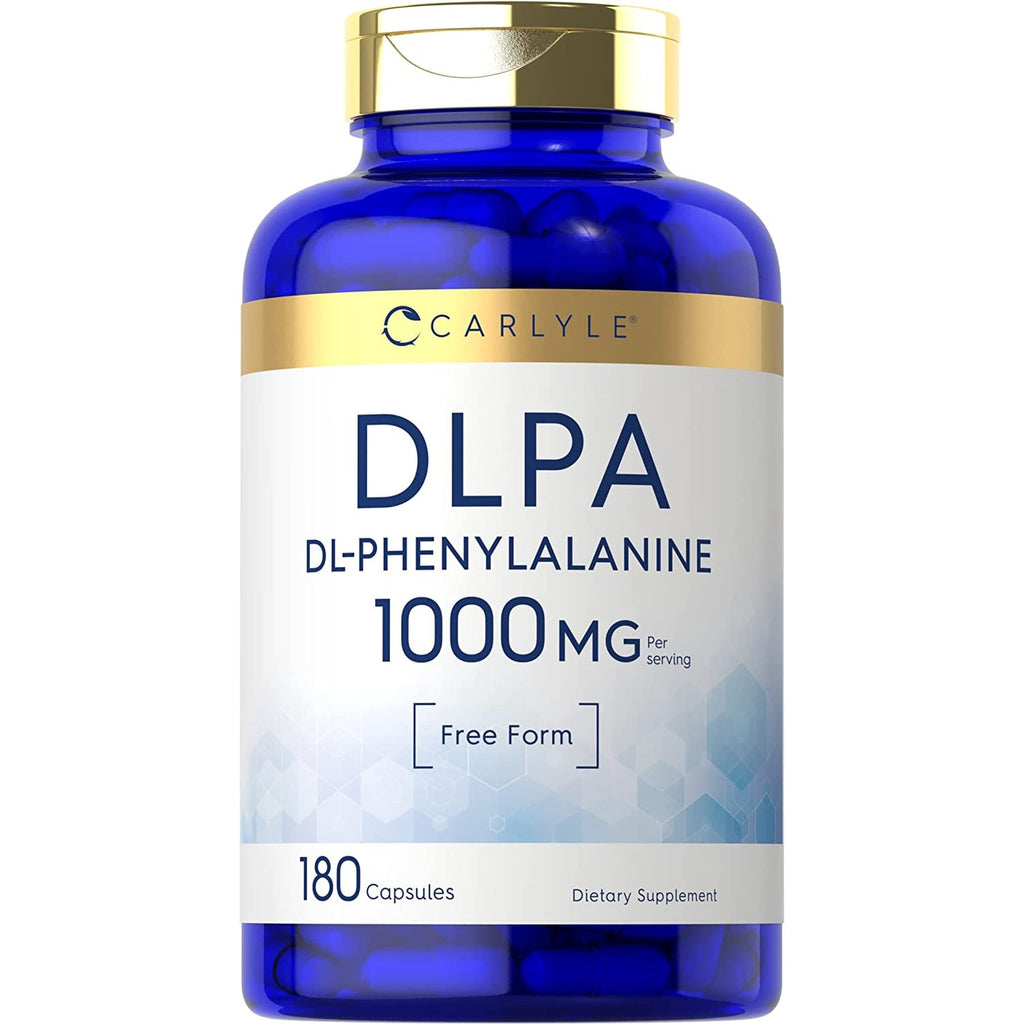 Carlyle Dl-Phenylalanine | 1000Mg | 180 Capsules | Non-Gmo and Gluten Free Formula | DLPA Free Form Supplement