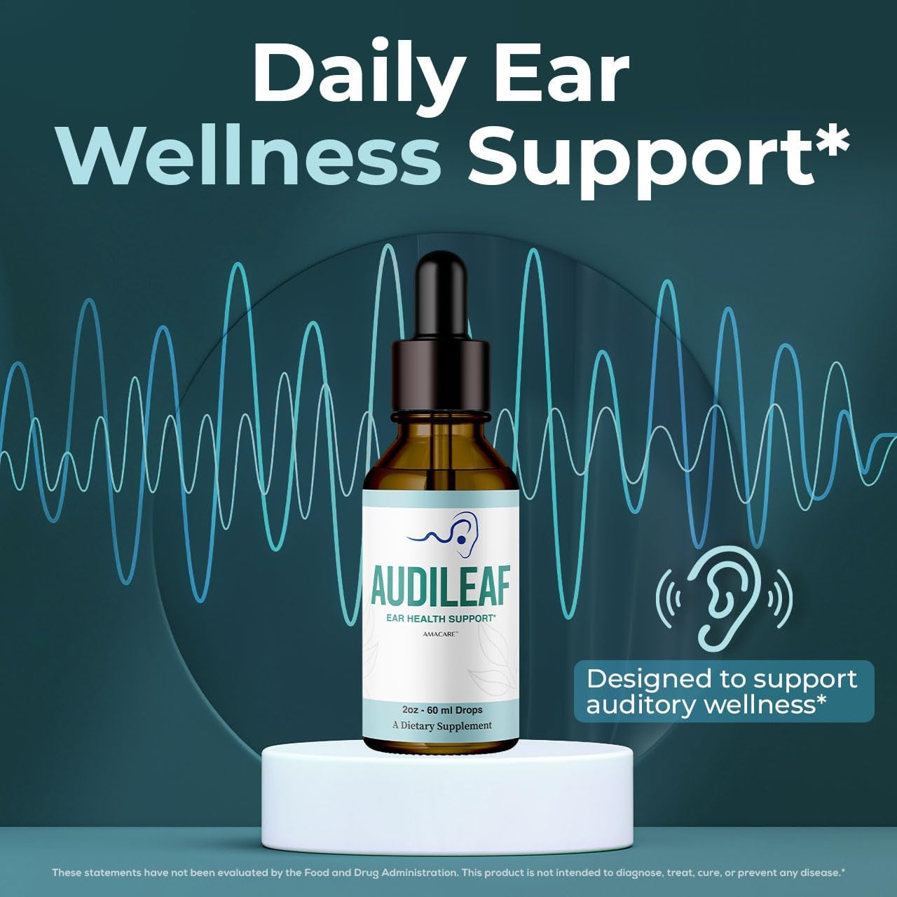 Audileaf Drops – Advanced Audileaf Drops Liquid Premium Formula All Natural Ear Health Support, Audileafdrops Daily Support Maximum Strength General Health & Wellness, 1 Bottle for 1 Month
