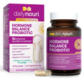 Daily Nouri Hormone Balance Probiotics for Women | Supports Estrogen Metabolism, PMS, Hormonal Acne & Bloating | 7 Clinically Studied Strains + Plant-Based Omega | 30-Day Supply