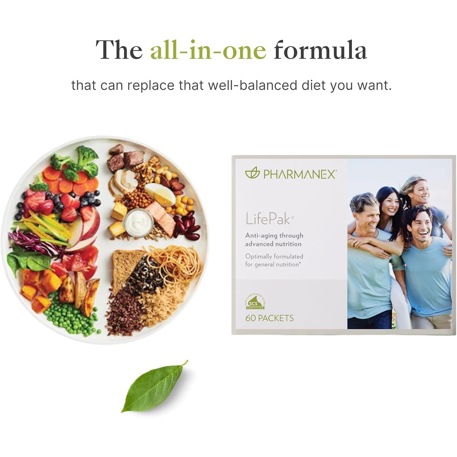 Pharmanex Nu Skin Lifepak Advanced Nutritional Supplement for Adults | 60 Daily Packets | Aging, Digestive, and Gut Health Formula with Essential Vitamins, Minerals, and Phytonutrients