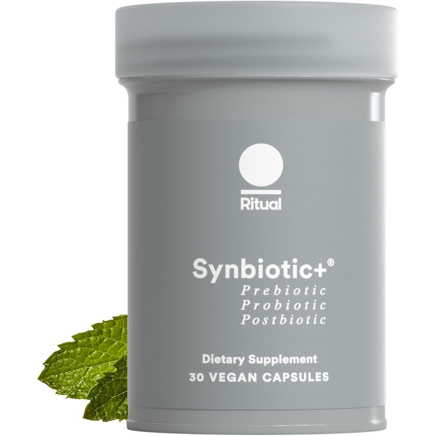 Ritual Synbiotic - Complete 3-In-1 Probiotic, Prebiotic, Postbiotic** - for Women and Men - to Support Gut, Digestive Health, Regularity, Bloating** - Vegan - One Daily Capsule - Mint - 30 Servings