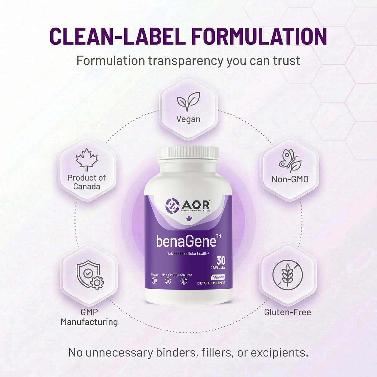 Advanced Orthomolecular Research AOR Benagene Capsules, 30 Count