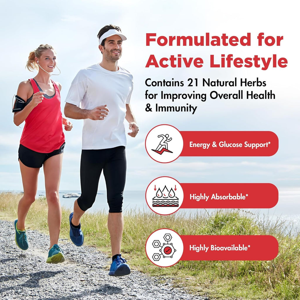 Extreme Berberine 500Mg Complex with ALA, Coq10, Turmeric, Cinnamon, Bitter Melon, Banaba Leaf, Korean Panax, Royal Jelly, and 21 Herbs for Healthy Blood Sugar Support and Overall Health and Immunity