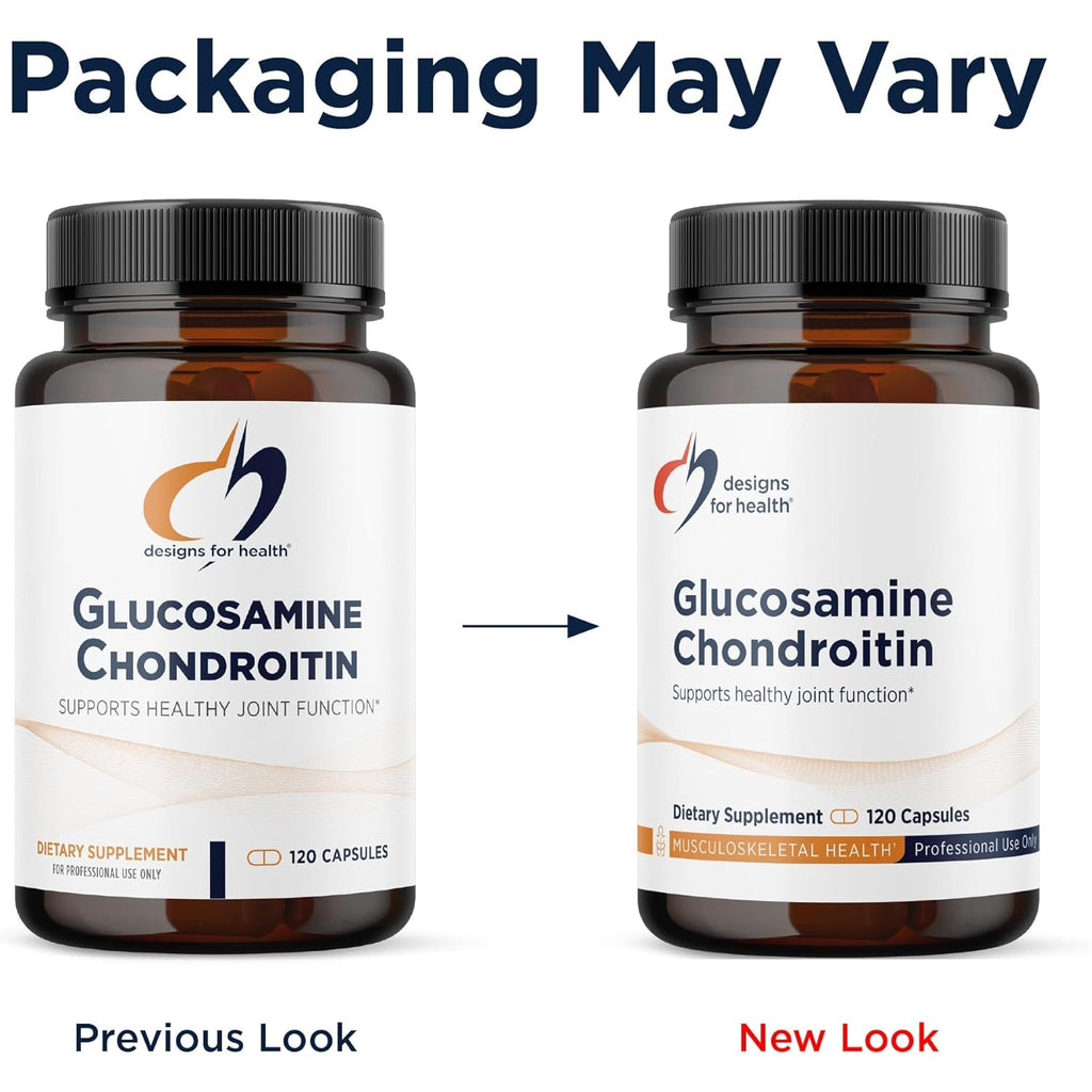 Designs for Health Glucosamine Chondroitin - Glucosamine Sulfate + Chondroitin Sulfate Supplement - Supports Healthy Joint Function (120 Capsules)