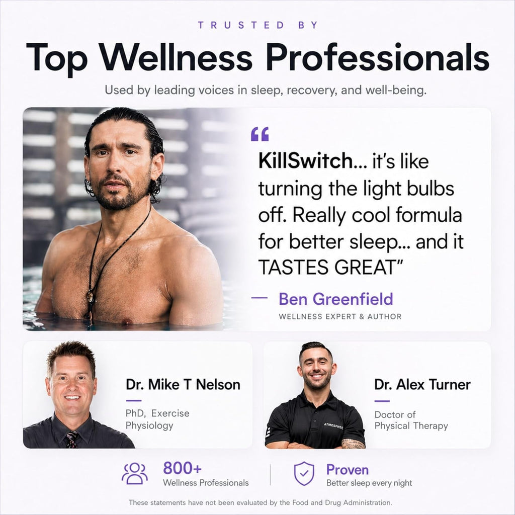 SWITCH Killswitch Sleep Aid for Adults – Fall Asleep Fast & Wake Refreshed, Sugar-Free Hot Chocolate Supplement - Magnesium, Tart Cherry, L-Theanine & More for Restful Sleep, 30 Servings, Made in USA