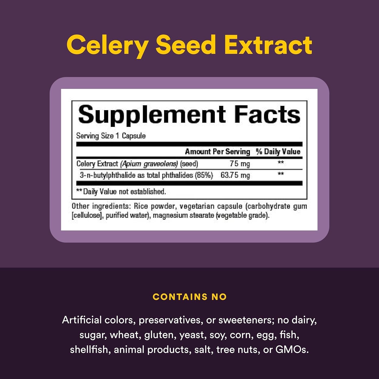 Natural Factors, Celery Seed, Concentrated Celery Extract for Healthy Circulation & Heart Support