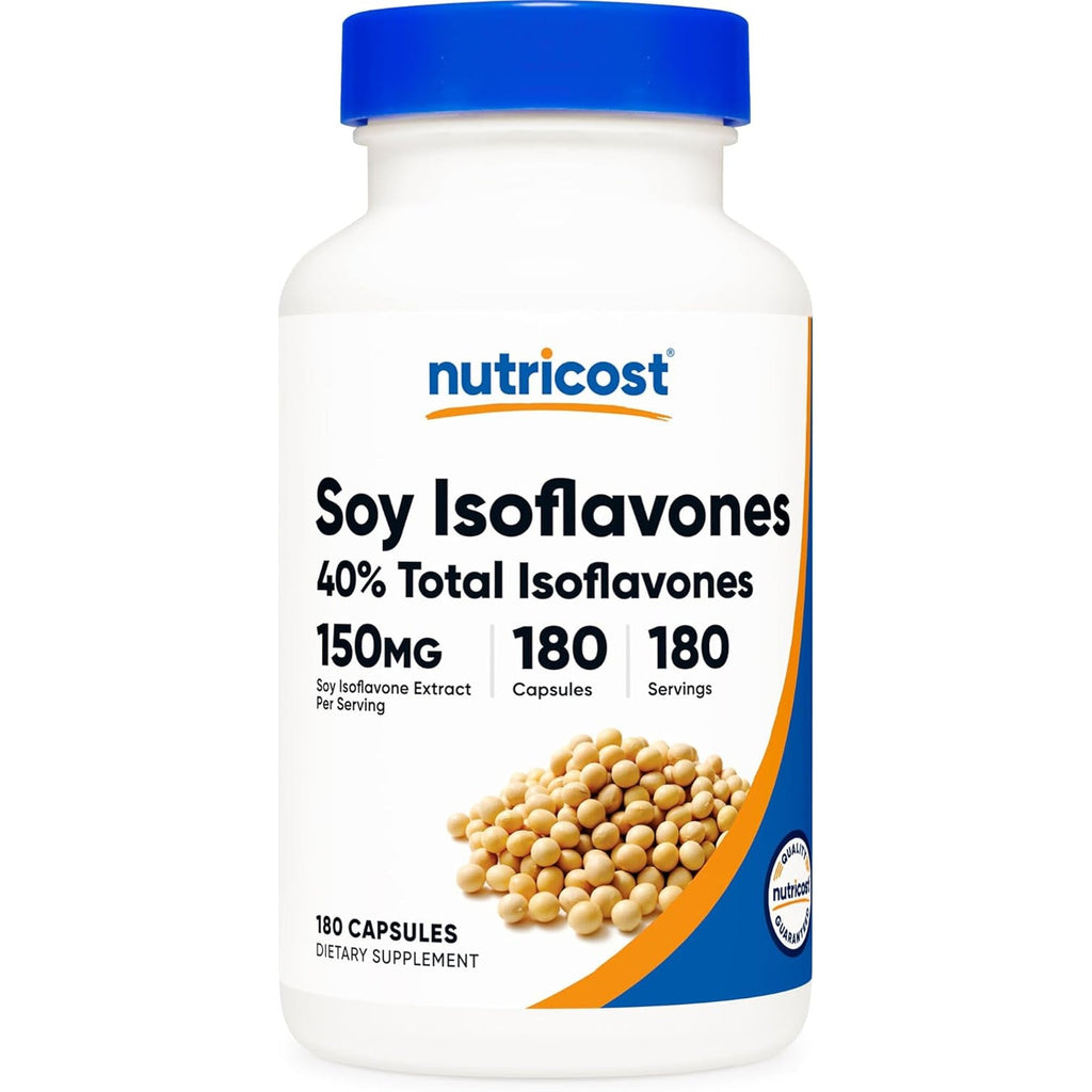 Nutricost Soy Isoflavones 150Mg, 180 Veggie Capsules - Gluten Free, Non-Gmo, Vegetarian Friendly