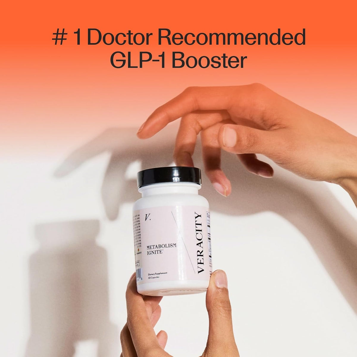 Veracity Metabolism Ignite - Boosts GLP-1 to Reduce Appetite and Cravings for Clinically Proven Weight Loss - Natural GLP-1 & Metabolic Support Supplement - Burns Fat - Side Effect Free - 30 Serving