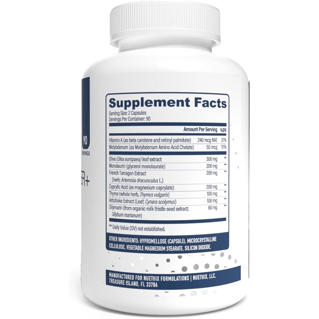 Nuethix Formulations Gut Defender+ Microbiome Balance Dietary Supplement, 180 Capsules, 90 Servings