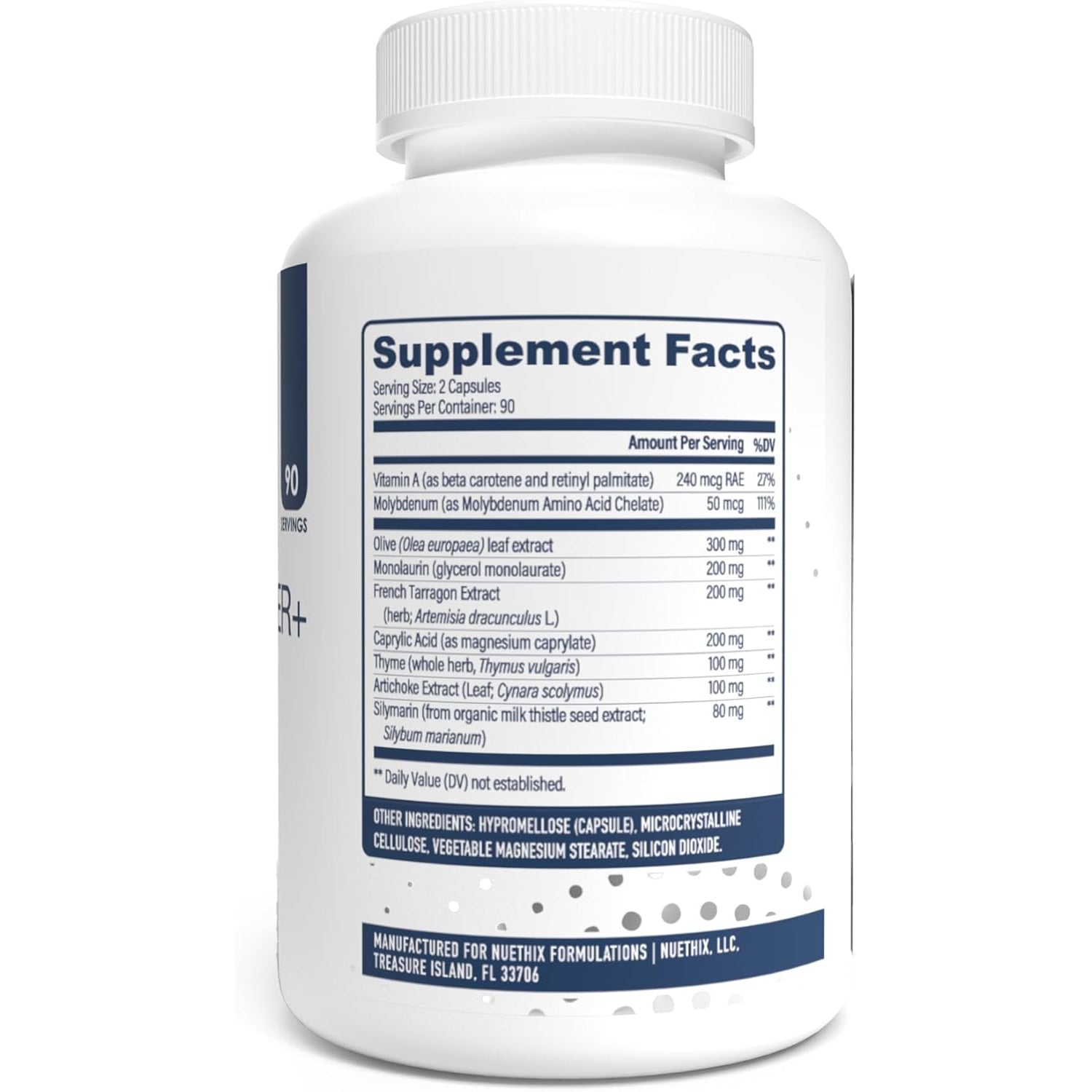 Nuethix Formulations Gut Defender+ Microbiome Balance Dietary Supplement, 180 Capsules, 90 Servings