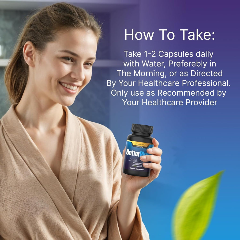 BETTER LIFE LAB Methylene Blue Capsules 60 Count - Pharmaceutical Grade USP for Brain Energy and Cellular Health - Mental Clarity Support Supplement