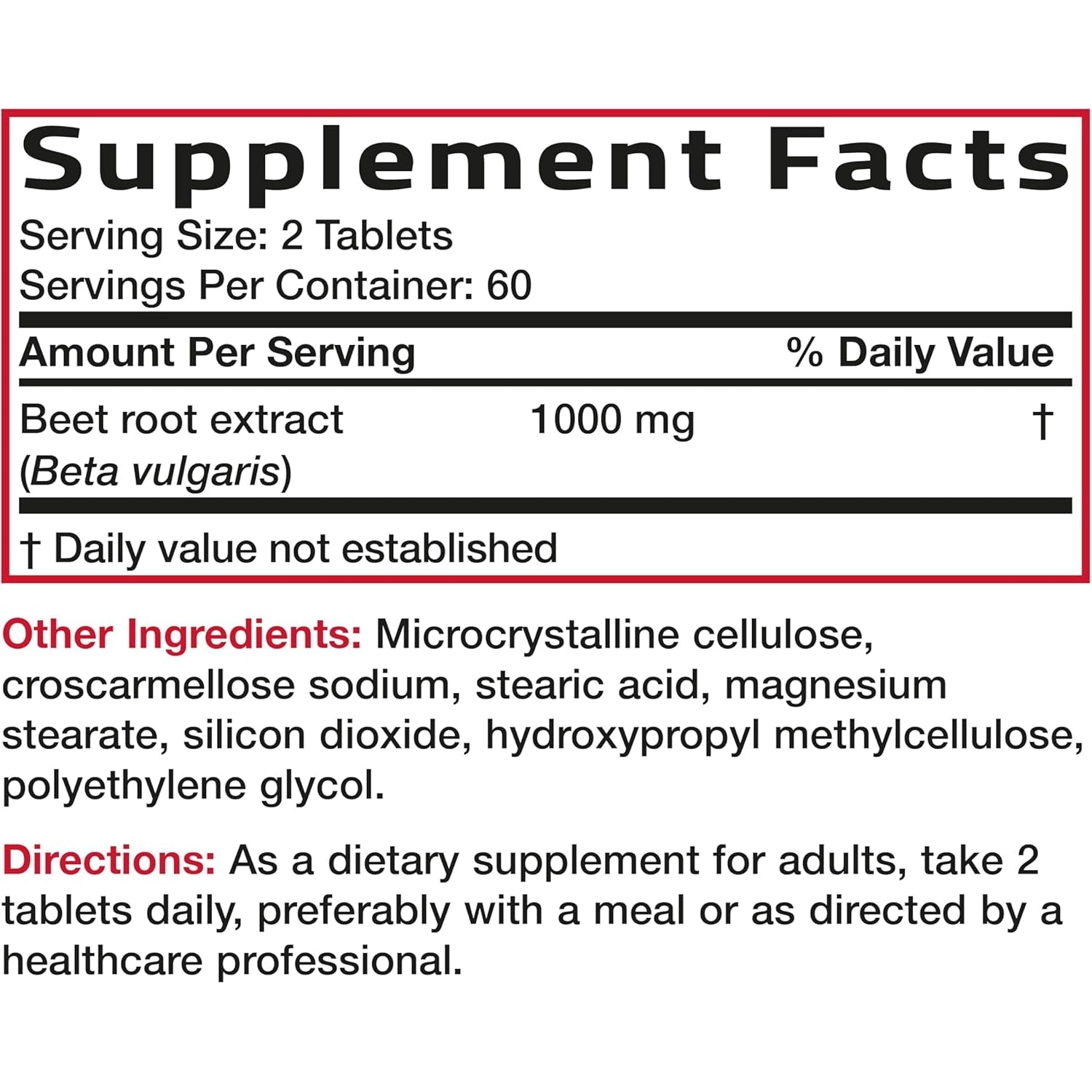 Bronson Beet Root Double Strength, Non-Gmo, 120 Vegetarian Tablets