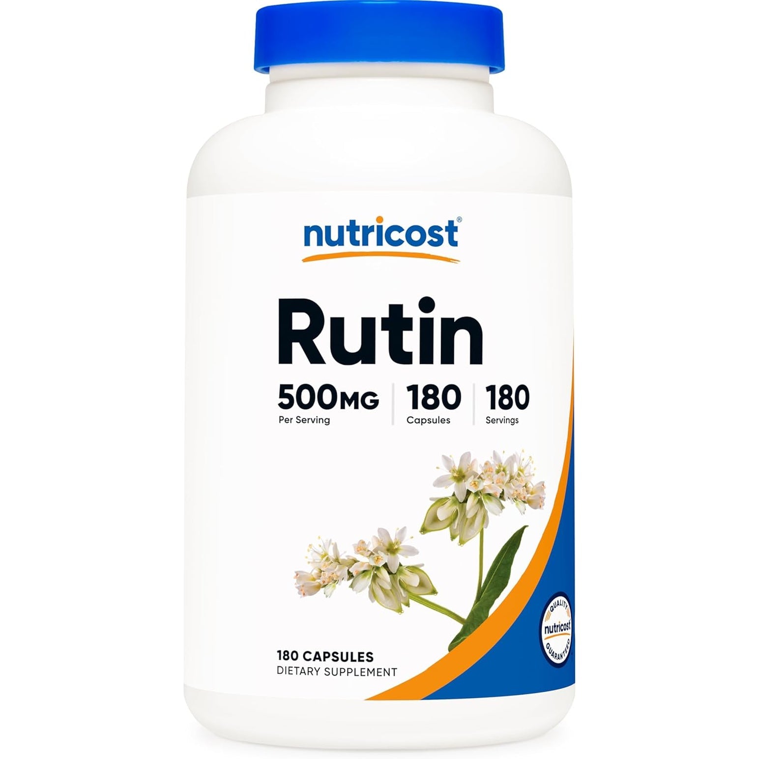 Nutricost Rutin 500Mg, 180 Capsules - Gluten Free, Non-Gmo, and Vegetarian Friendly