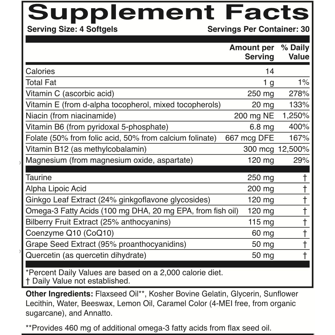 Sciencebased Health Optic Nerve Formula – Clinically Tested Eye Supplement Supports Nerve Function & Ocular Circulation – Omega-3S, Coq10, Alpha Lipoic Acid, B Vitamins – 30-Day Supply